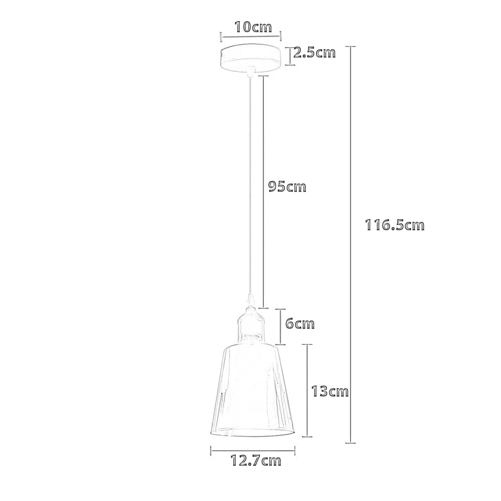 Retro E27 Pendant Lamp Kit with 95cm Cable – Kitchen Island  ~4294-2