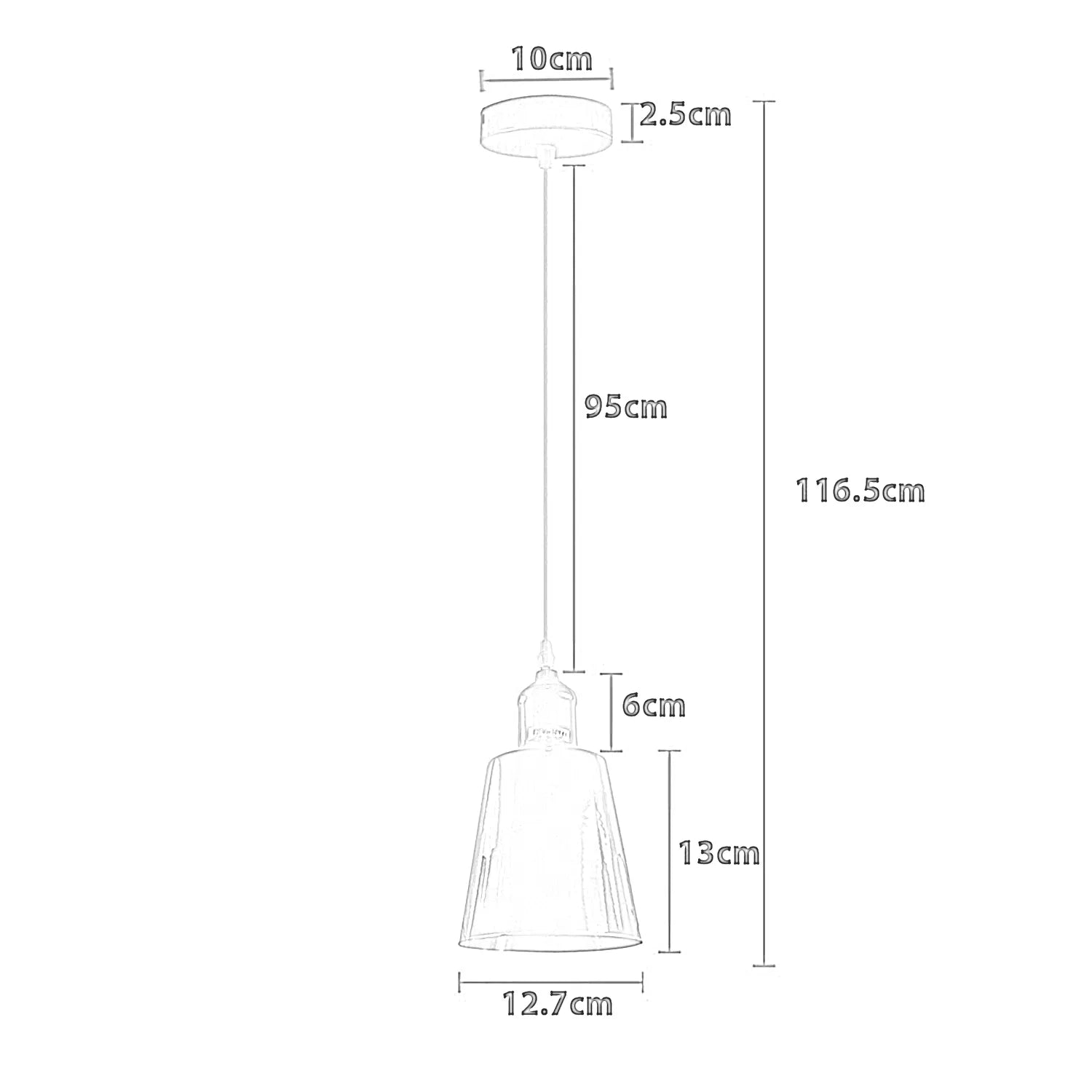 Retro E27 Pendant Lamp Kit with 95cm Cable – Kitchen Island  ~4294-2