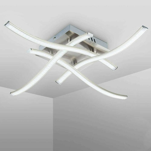Deckenleuchte 4 Wellenlichter Moderne Küche Wohnzimmer Schlafzimmer Lampe LED dimmbar