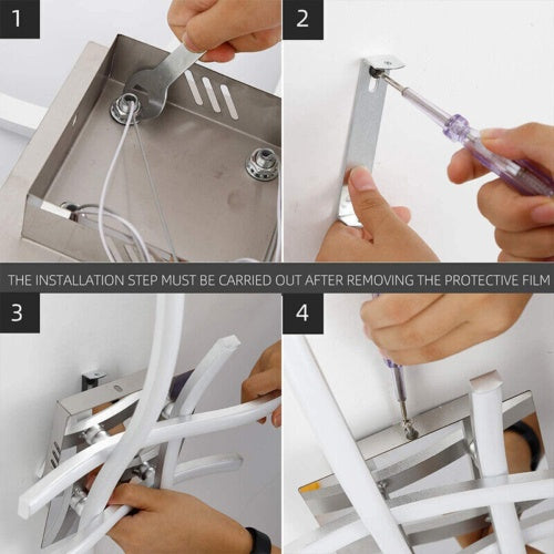 Deckenleuchte 4 Wellenlichter Moderne Küche Wohnzimmer Schlafzimmer Lampe LED dimmbar