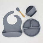 4-teiliges Set Silikon Baby Schüssel Bib Teller Set