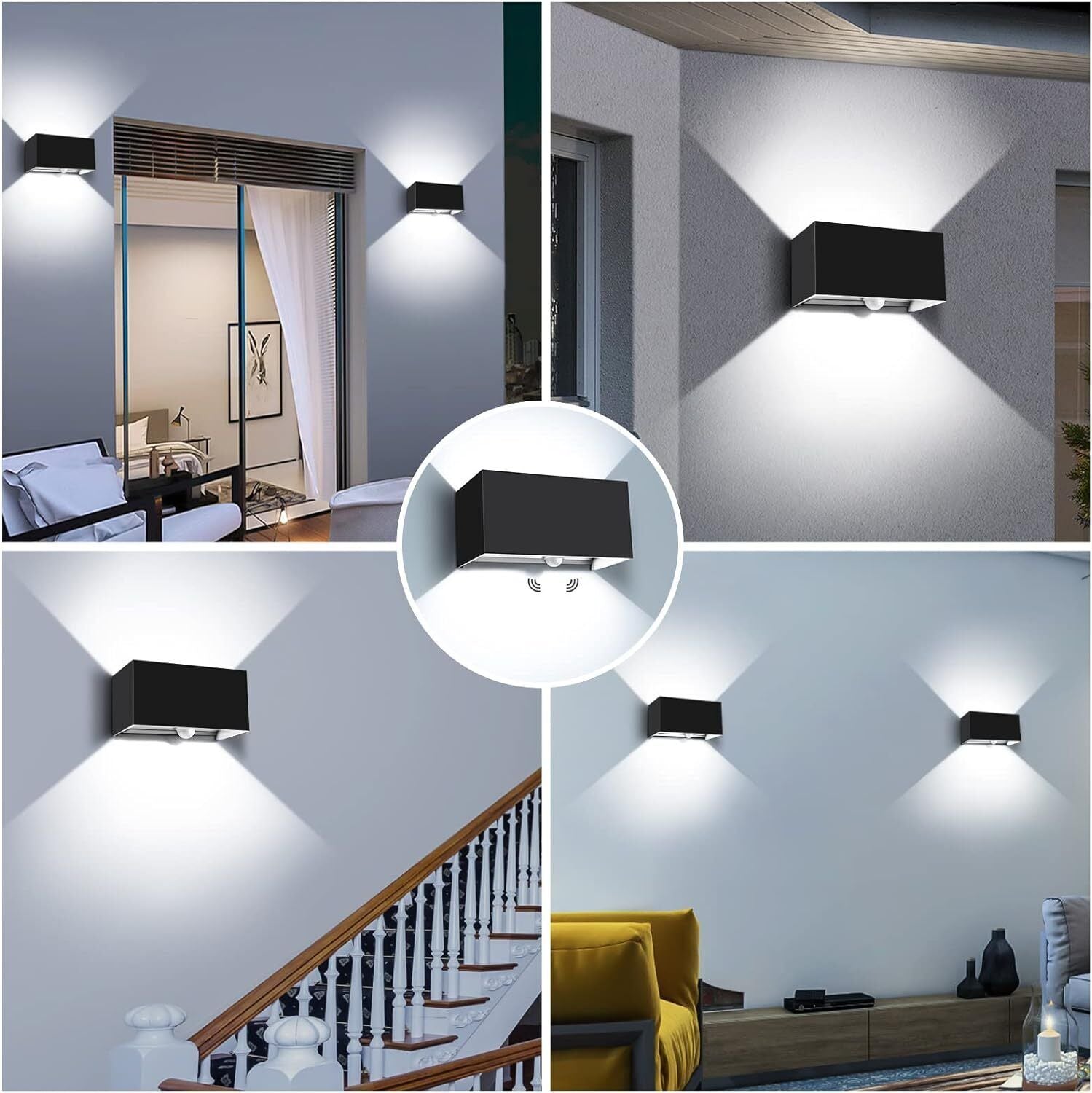 LED-Außenleuchte mit Bewegungsmelder Wandleuchte Sensor Außenlampe 20W