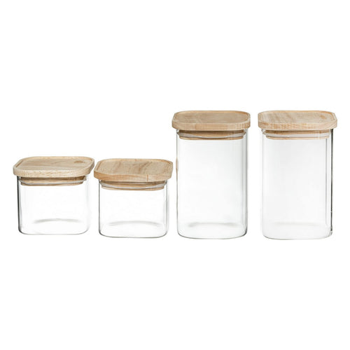 4 Tubs Secret de Gourmet Kitchen Stackable Glass-0
