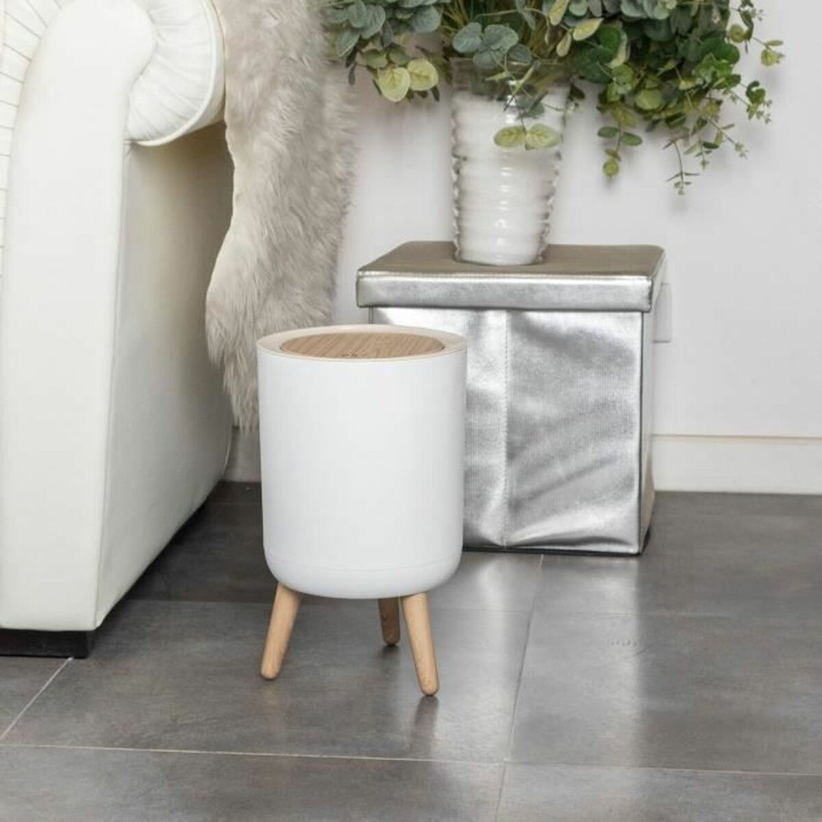 Waste bin Kitchen Move Brown Wood 7 L-5
