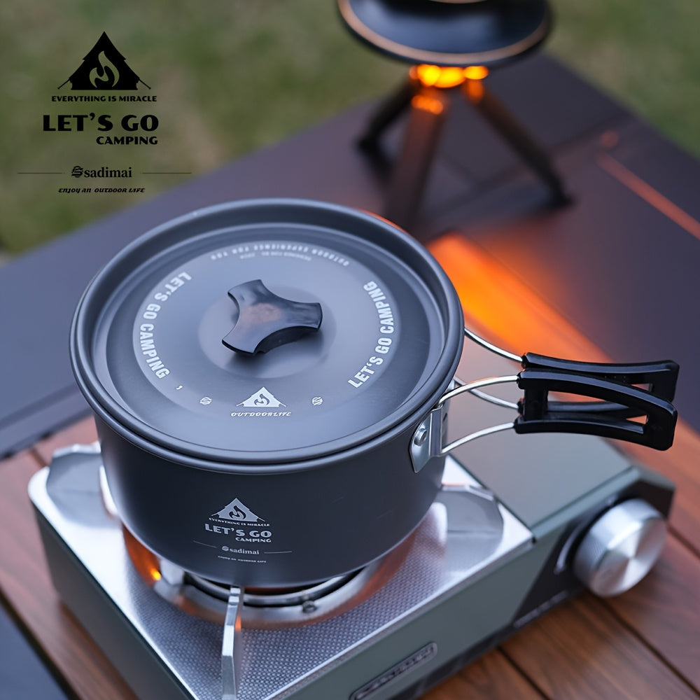 4pcs Aluminum Camping Cookware Set for Outdoor Cooking-4