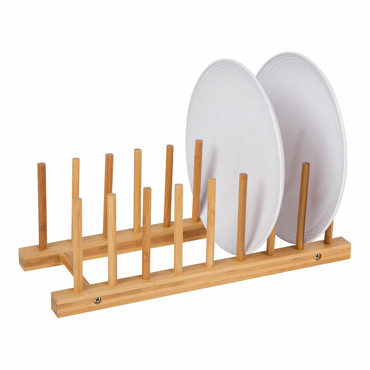 Plate Rack Natural Bamboo 34 x 12,5 x 12 cm-0
