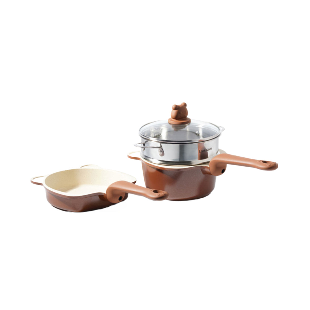 Little Bear Baby Food Cooking Orange Pot Set-0