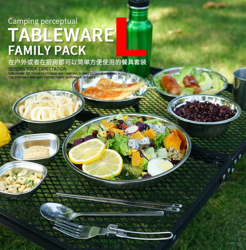 Camp Cooking Portable Dining Plate Set of 22-2