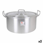 Casserole with lid Aluminium 44 x 39 x 21 cm (2 Units)-0
