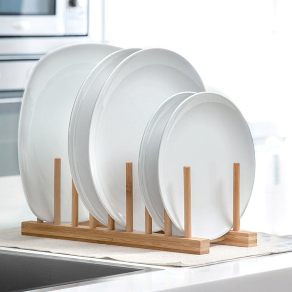 Plate Rack Natural Bamboo 34 x 12,5 x 12 cm-2
