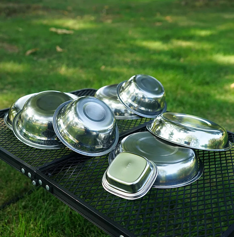 Camp Cooking Portable Dining Plate Set of 22-1
