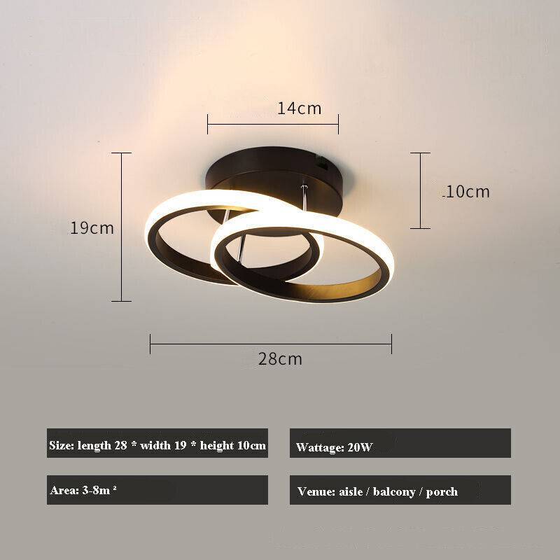 DIMM-fähige 3-farbige Deckenleuchte LED-Deckenleuchte Wohnzimmer Küche Flur