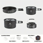 4pcs Aluminum Camping Cookware Set for Outdoor Cooking-2