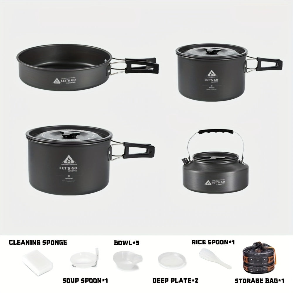 4pcs Aluminum Camping Cookware Set for Outdoor Cooking-2