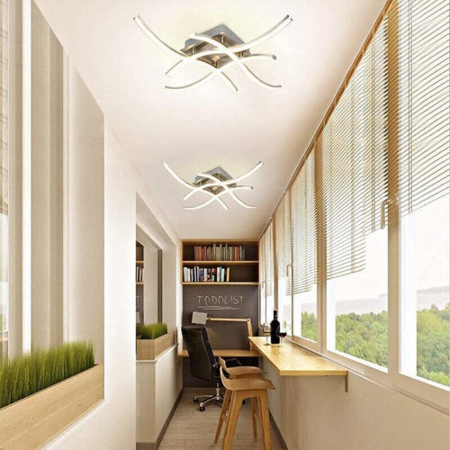 Deckenleuchte 4 Wellenlichter Moderne Küche Wohnzimmer Schlafzimmer Lampe LED dimmbar