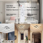 Deckenleuchte 4 Wellenlichter Moderne Küche Wohnzimmer Schlafzimmer Lampe LED dimmbar