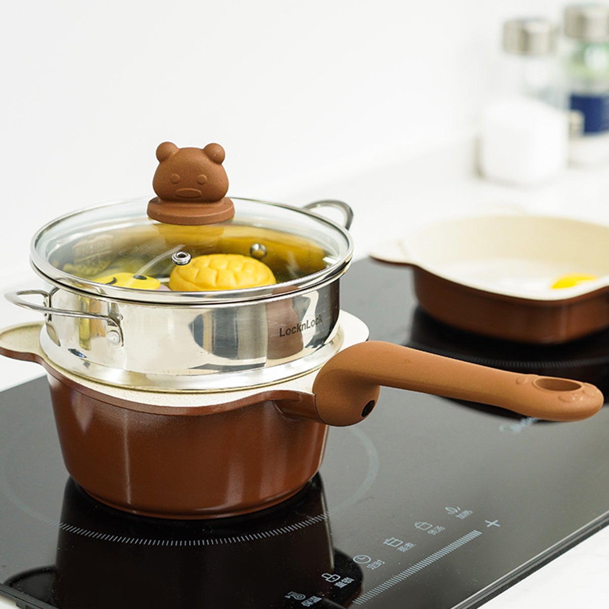 Little Bear Baby Food Cooking Orange Pot Set-1
