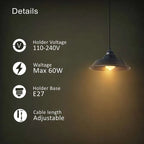 Black Industrial Retro Vintage E27 Kitchen Ceiling Pendant Light Hanging Lamp~4509-2