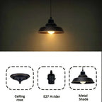 Black Industrial Retro Vintage E27 Kitchen Ceiling Pendant Light Hanging Lamp~4509-3