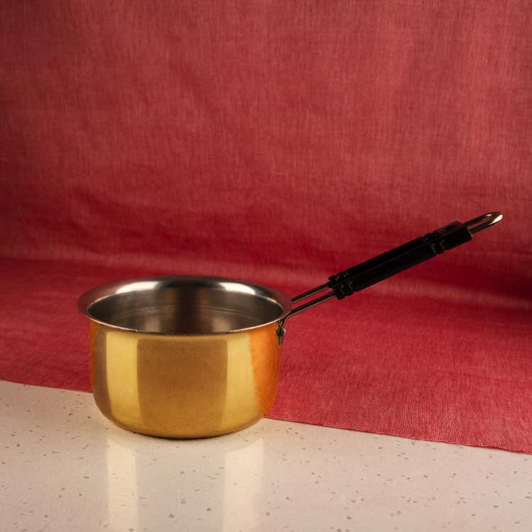 Handcrafted Brass Saucepan – Sustainable & Durable Cookware for Traditional Cooking-2